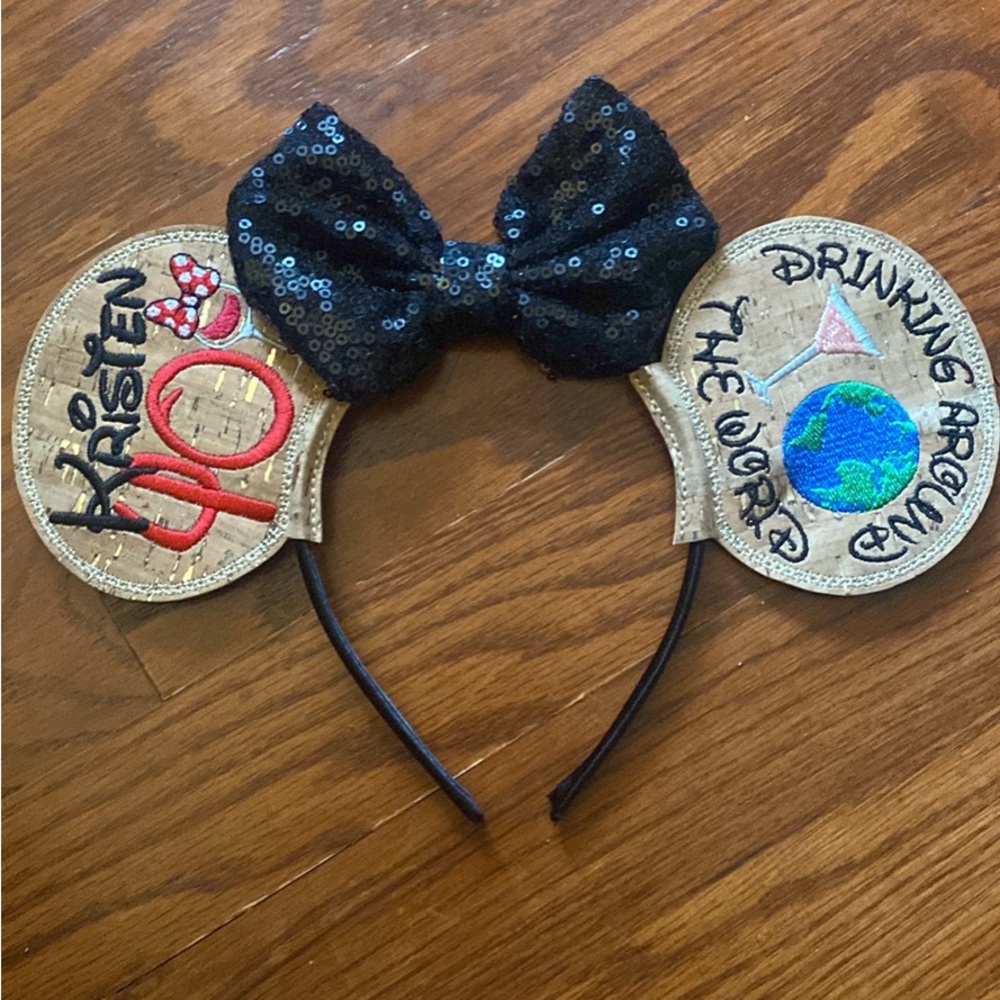Minnie 40th birthday Epcot Drinking Around the World Ears